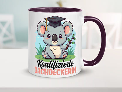 Koalifizierte Dachdeckerin | Dachbau Hausbau Geschenk Humor Geschenkidee Tasse