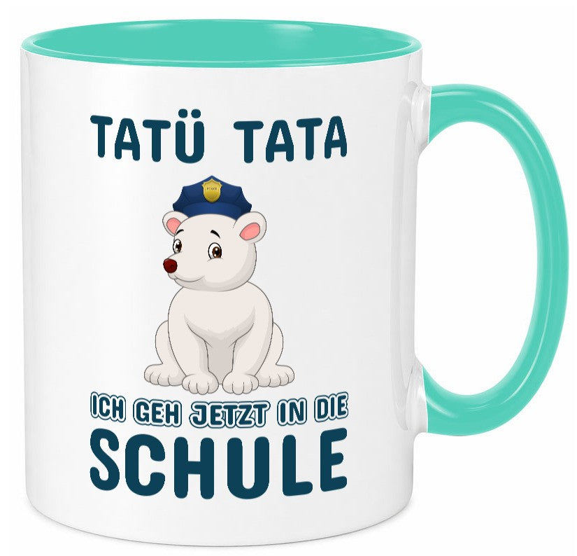 Polizei Eisbär | Tatü Tata Einschulung Tasse Schule lustig Humor Geschenkidee