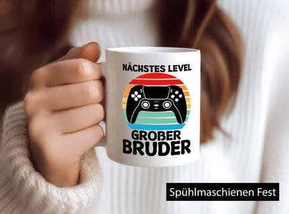 Nächstes level | Großer Bruder Game Zocken v2 Humor Geschenkidee Tasse