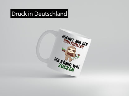 Der gamer will Zocken | Faultier Zocker Geschenkidee Tierliebhaber Humor Tasse