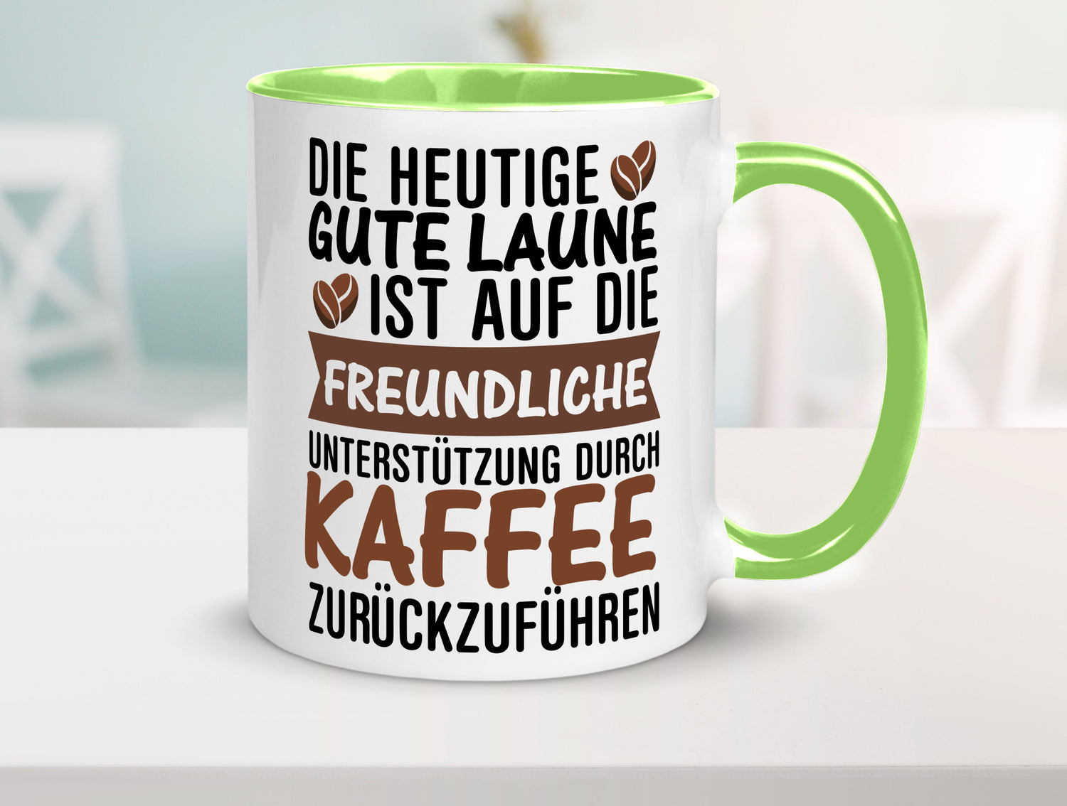 Unterstützung durch Kaffee | Kaffeliebhaber gute Laune Geschenk Humor