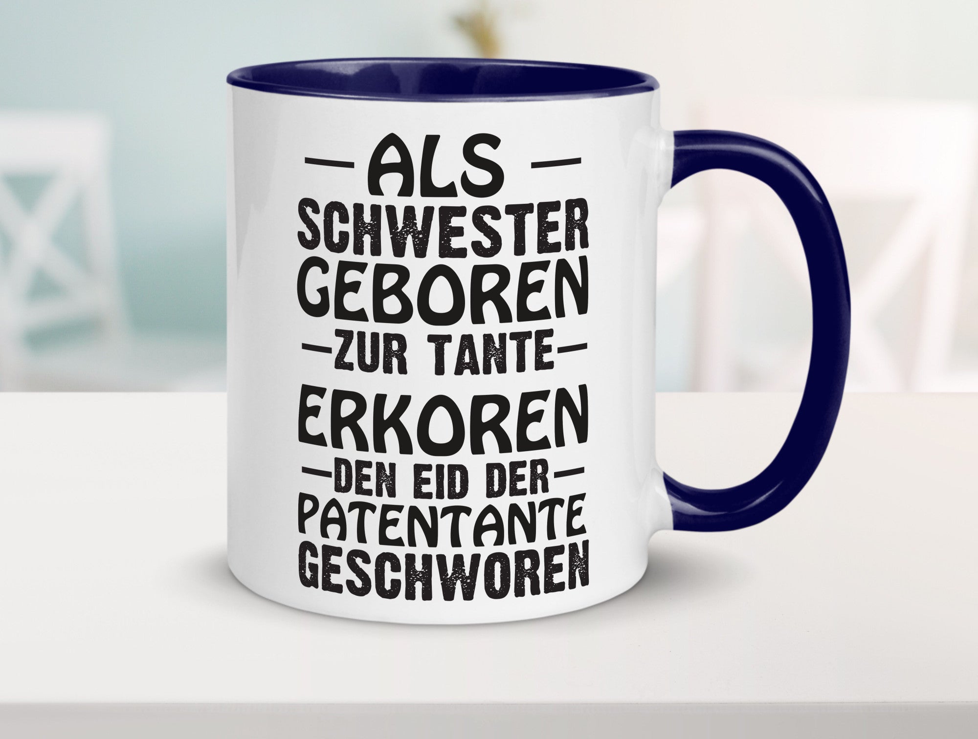 Eid der Patentante | Tante Tasse Schwester Humor lustig Geschenkidee Geschenk