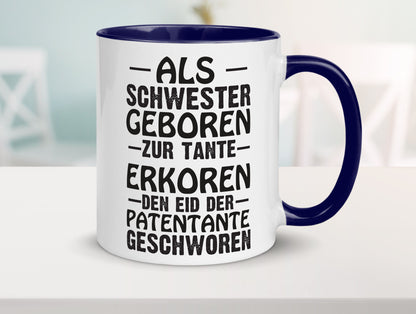 Eid der Patentante | Tante Tasse Schwester Humor lustig Geschenkidee Geschenk