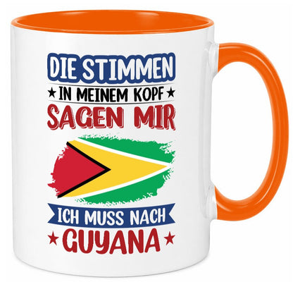 Guyana | Urlaub Stimmen in meinem Kopf Traumland lustig Humor Geschenkidee Tasse