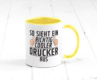 Richtig Cooler Drucker | Druckerei Print Medien Geschenk Humor Geschenkidee Tasse