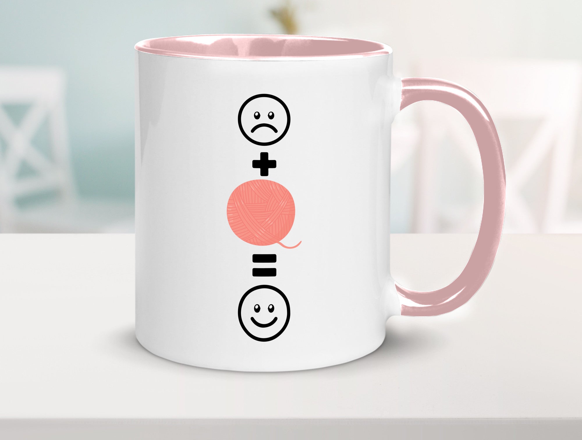 Wolle | Häkeln |Glücklich Geschenk Humor Geschenkidee lustiger Spruch Tasse