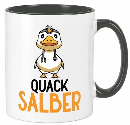 Quacksalber | witzige Ente Comic Arzt Ãrztin v2 Geschenkidee Humor Tasse