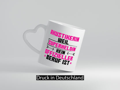 Superheldin Akustikerin | Akustik Hörgeräteakustik Geschenk Humor Geschenkidee