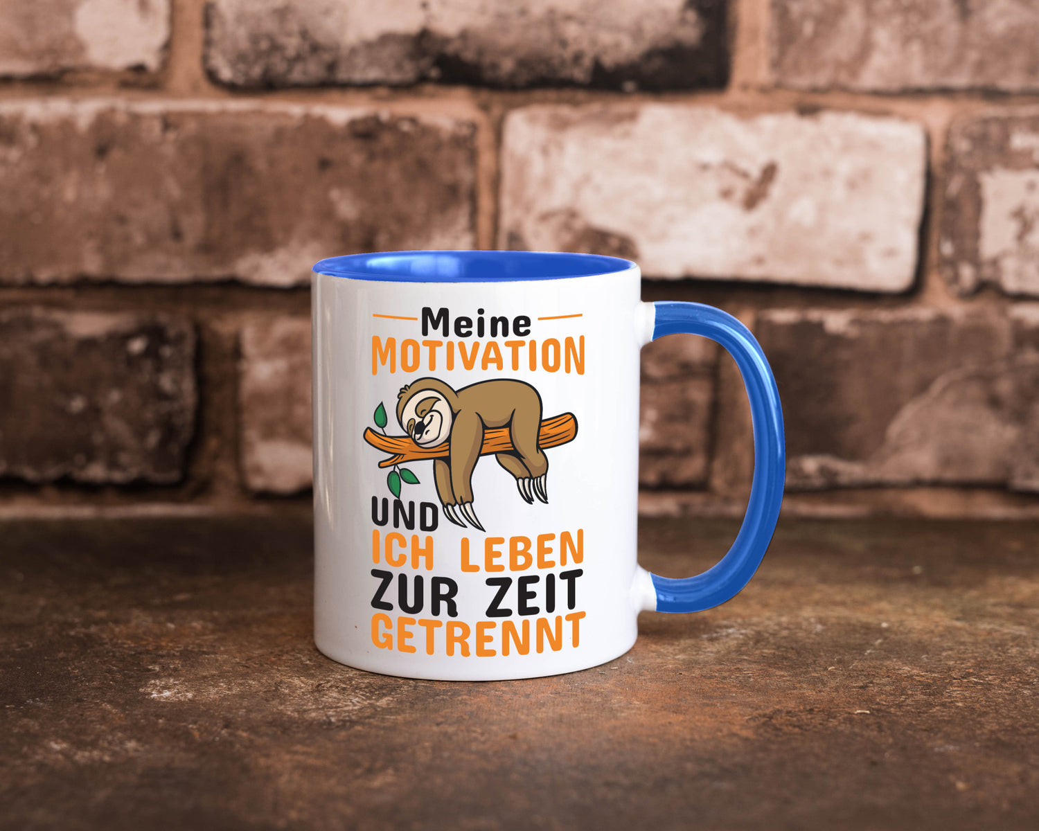 Keine Motivation | Faultier Tasse Büro Humor faul Geschenk Arbeit Kollegen