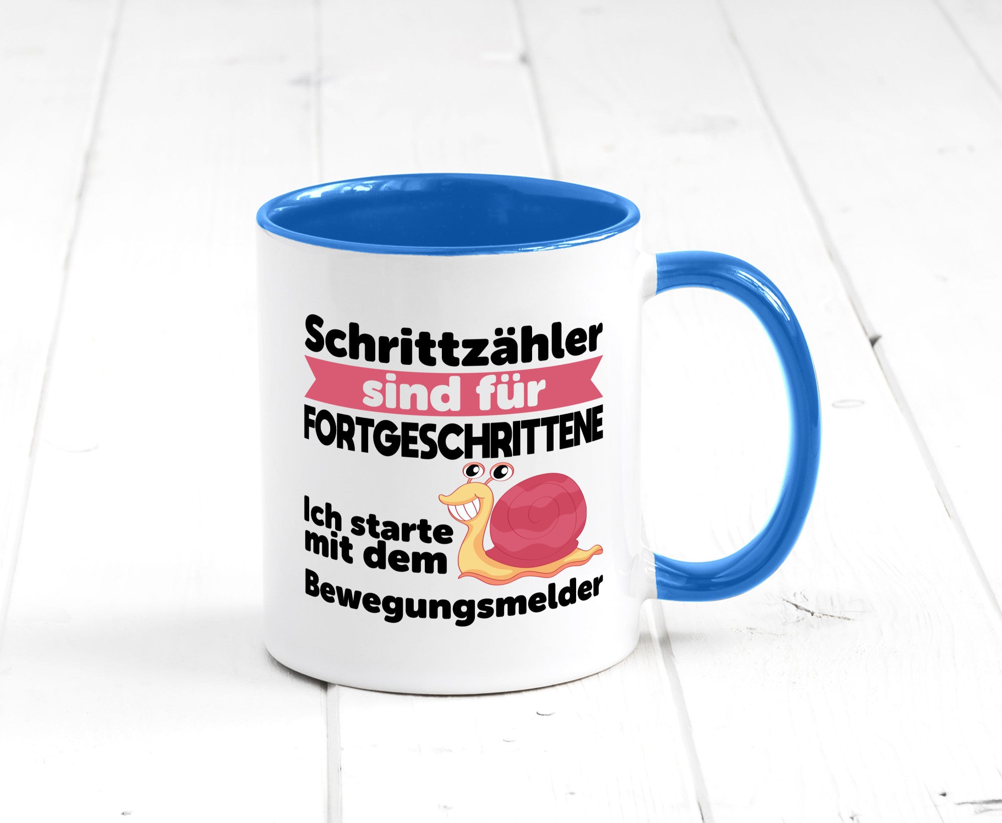 Schrittzähler Fortgeschrittene, Bewegungsmelder | Schnecke Geschenk Humor