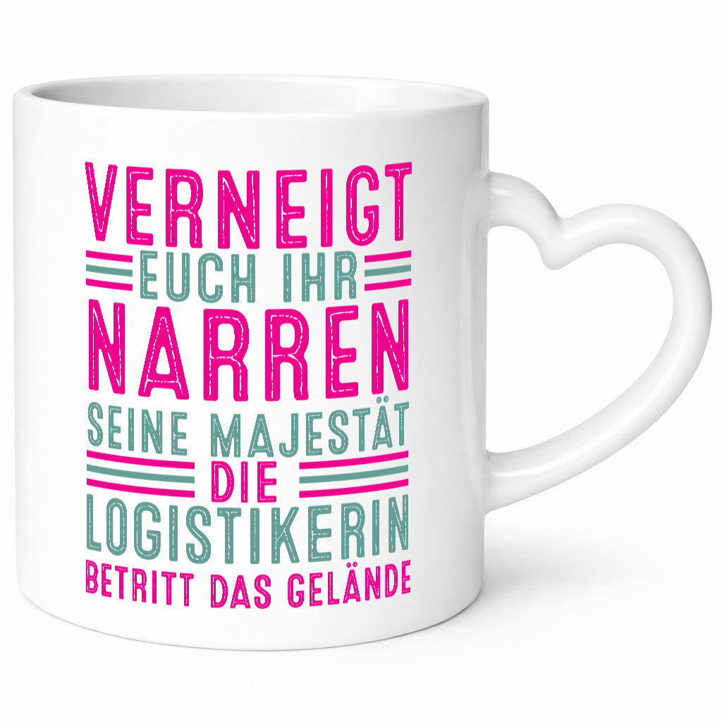 Verneigt euch: Logistikerin | Logistik Humor Geschenkidee Tasse