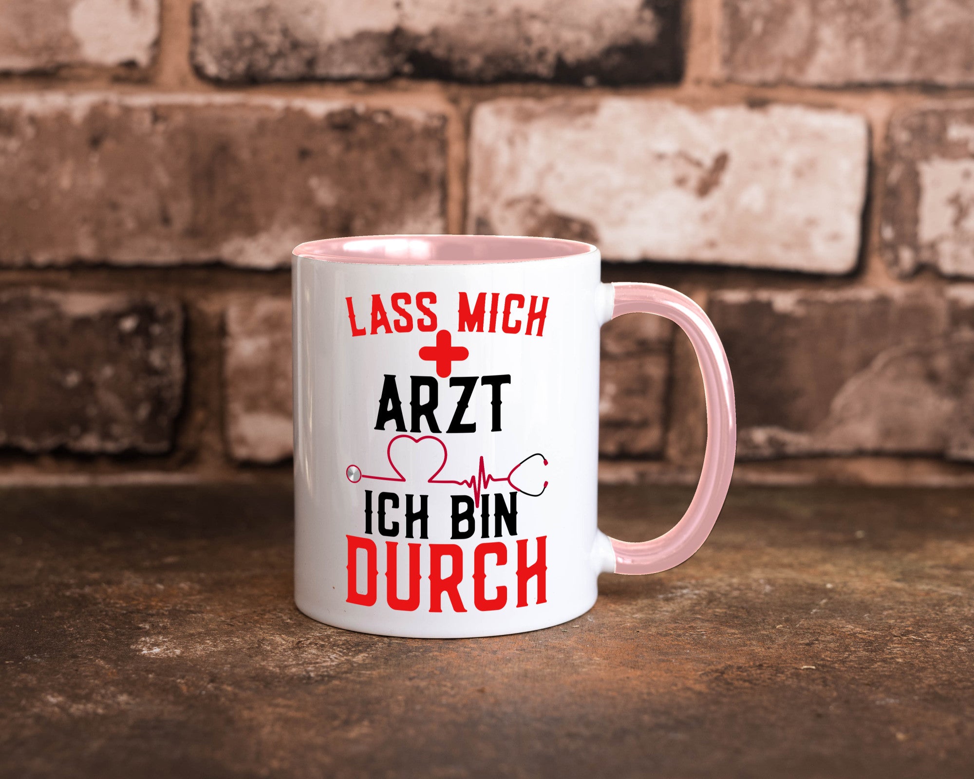 Arzt | Lass mich durch Herz Doktor Krankenhaus Puls Humor Geschenkidee Tasse