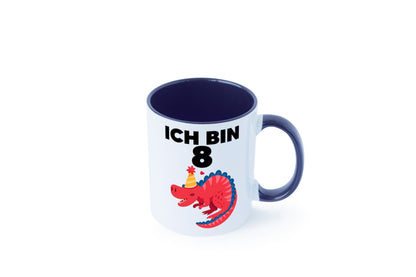 8. Geburtstag | Dino Dinosaurier 8 Jahre lustig Geschenkidee Geschenk Tasse