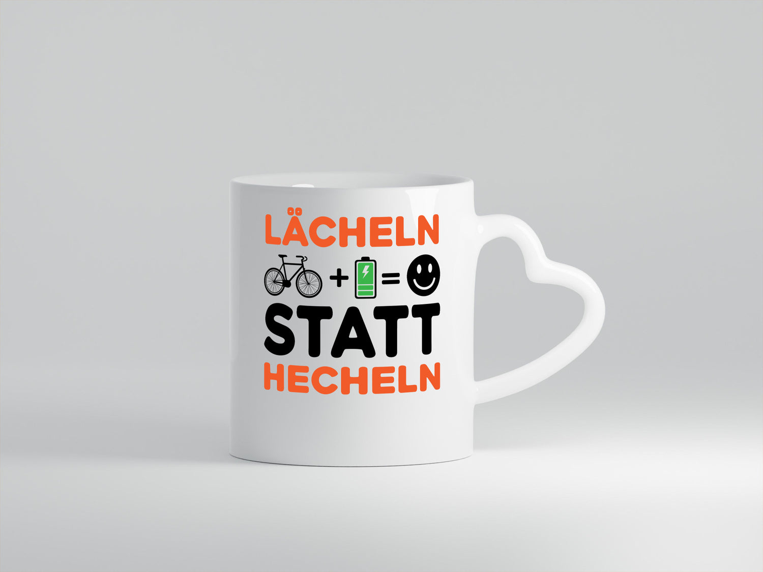 Lächeln statt hecheln | Radfahrer E-Bike Geschenk Humor Geschenkidee lustiger