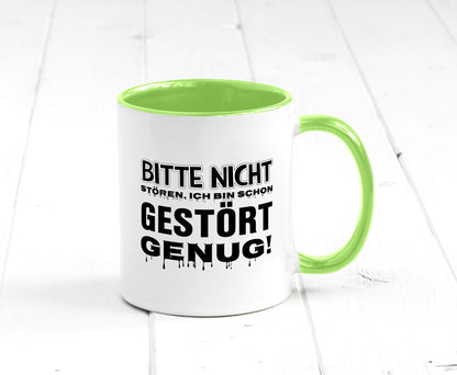 Ich bin schon gestört lustiger Spruch Geschenk Humor Geschenkidee Tasse