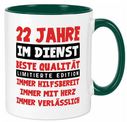 22 Jahre im Dienst | Jubiläum Arbeit v9 lustiger Spruch Geschenk Kollegen Büro
