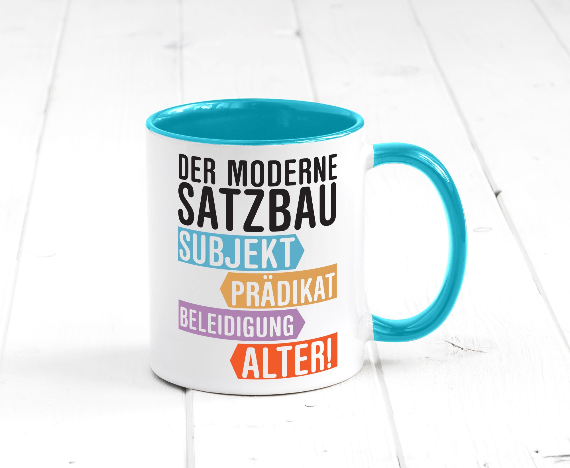 Moderner Satzbau | Lehrer Lehrerin Kollege lustig Arbeit Kollegen Büro Geschenk