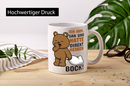Direkt keinen Bock! | Büro Faultier Morgenmuffel Geschenk Arbeit Kollegen