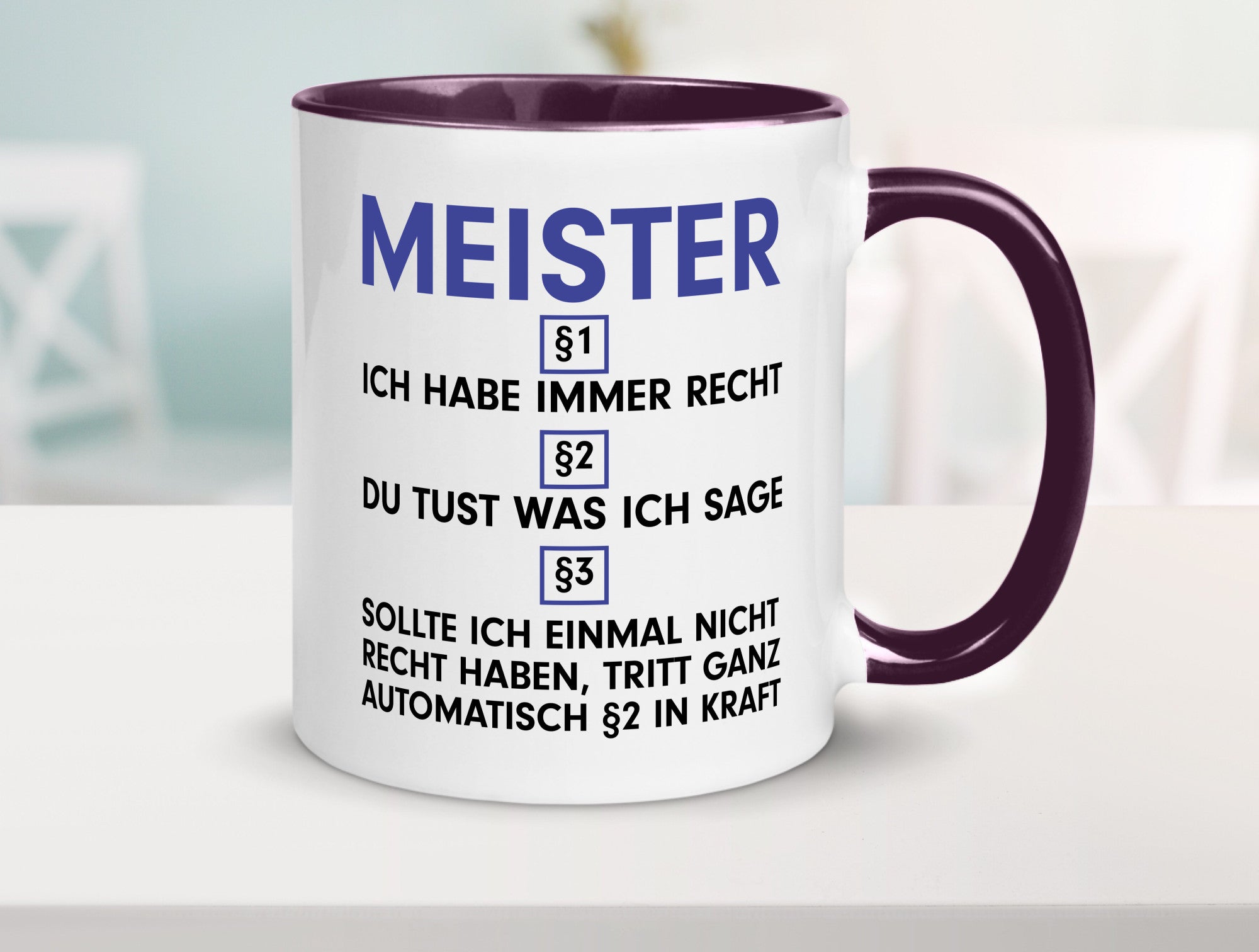 Ich habe immer Recht Meister | Meisterbrief v2 Geschenk Humor Geschenkidee