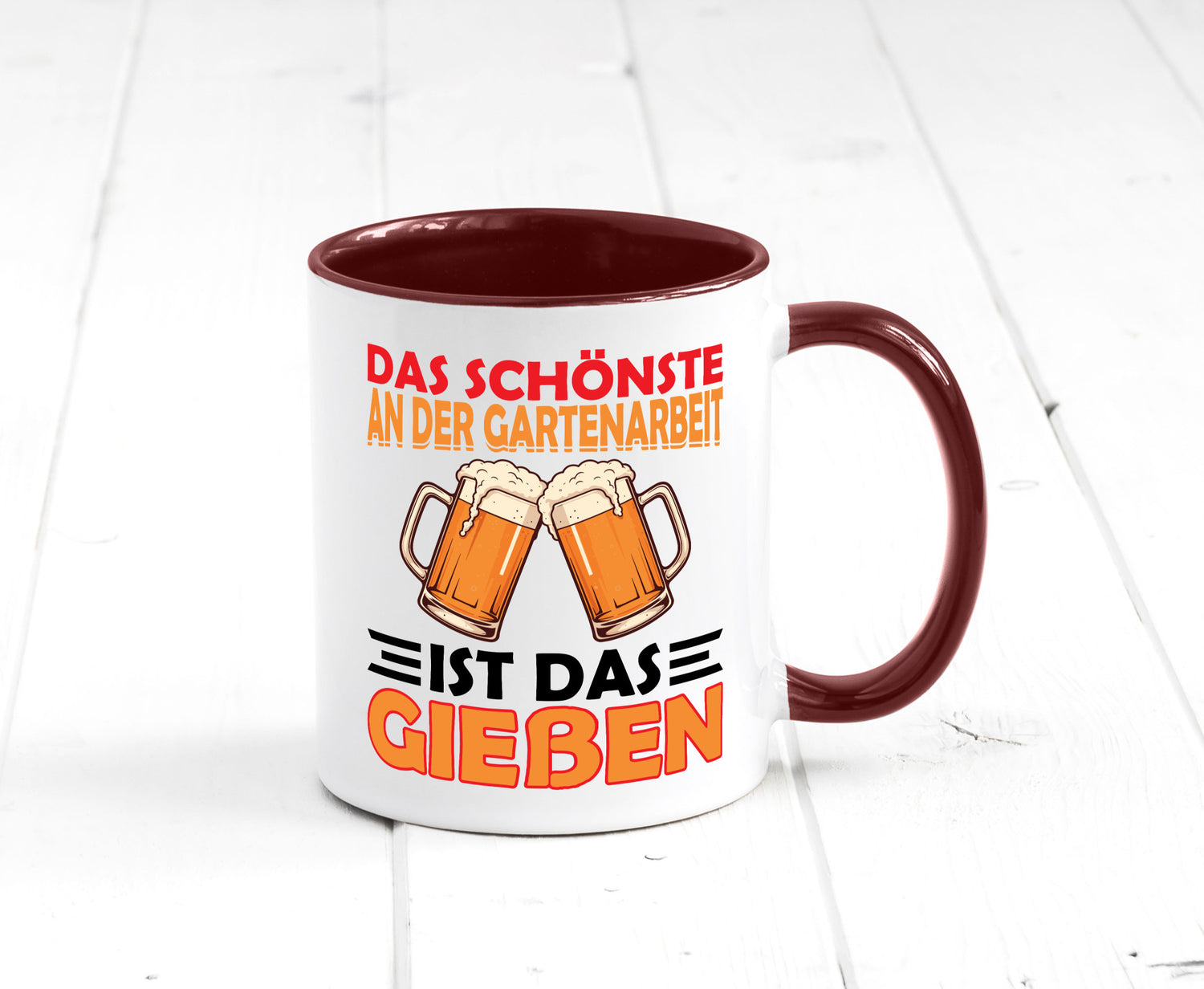 Das schönste an gartenarbeit ist Gießen | Biertrinker Geschenkidee Arbeit