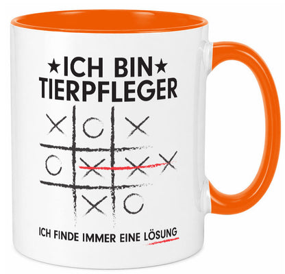 Löse Probleme: Tierpfleger | Pflegeberuf Tierheim v3 lustiger Spruch Geschenk Tasse