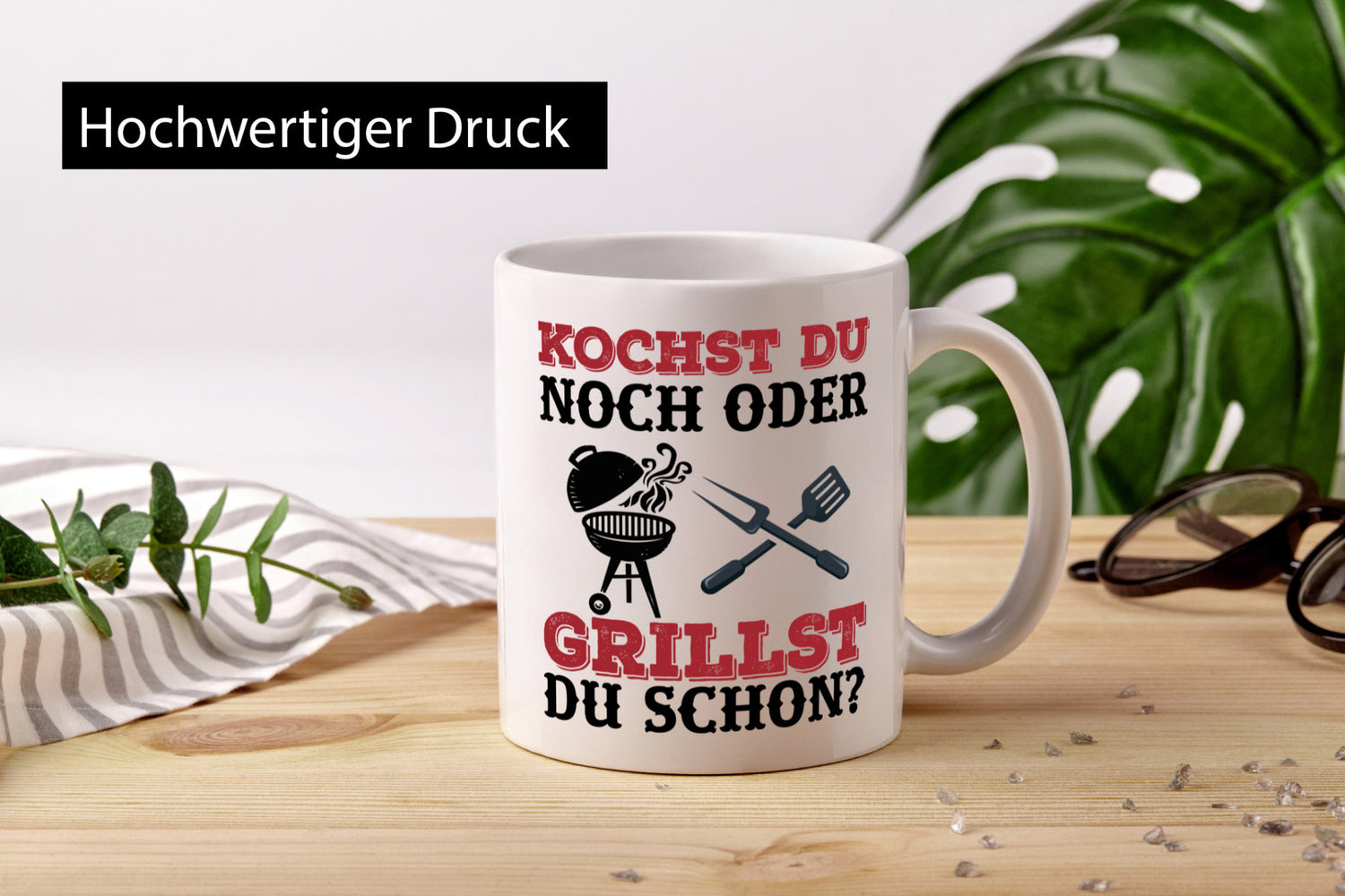 Grillst du schon? | Spruch Tasse Grillen Männer Geschenkidee Humor