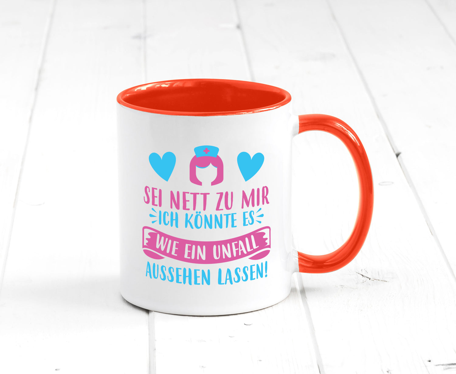 Sei nett, könnte wie ein Unfall aussehen | Kopf lustiger Spruch Geschenk Humor