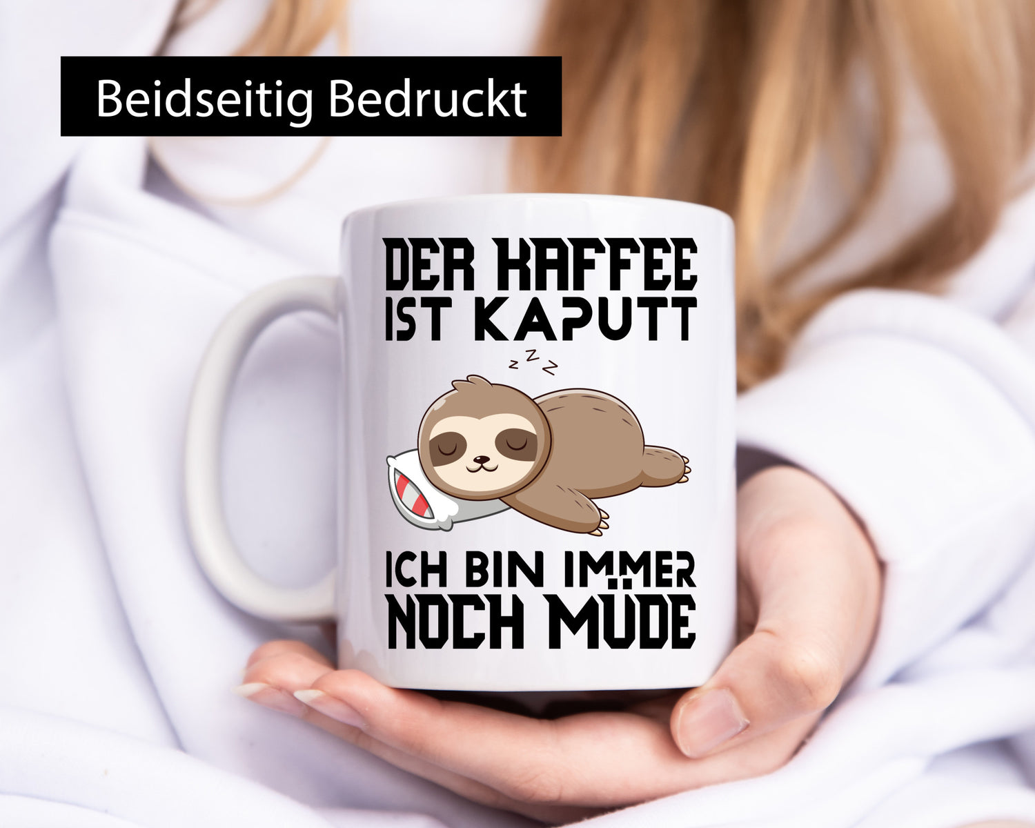 Der Kaffee ist kaputt ich bin müde Humor Geschenkidee Tasse