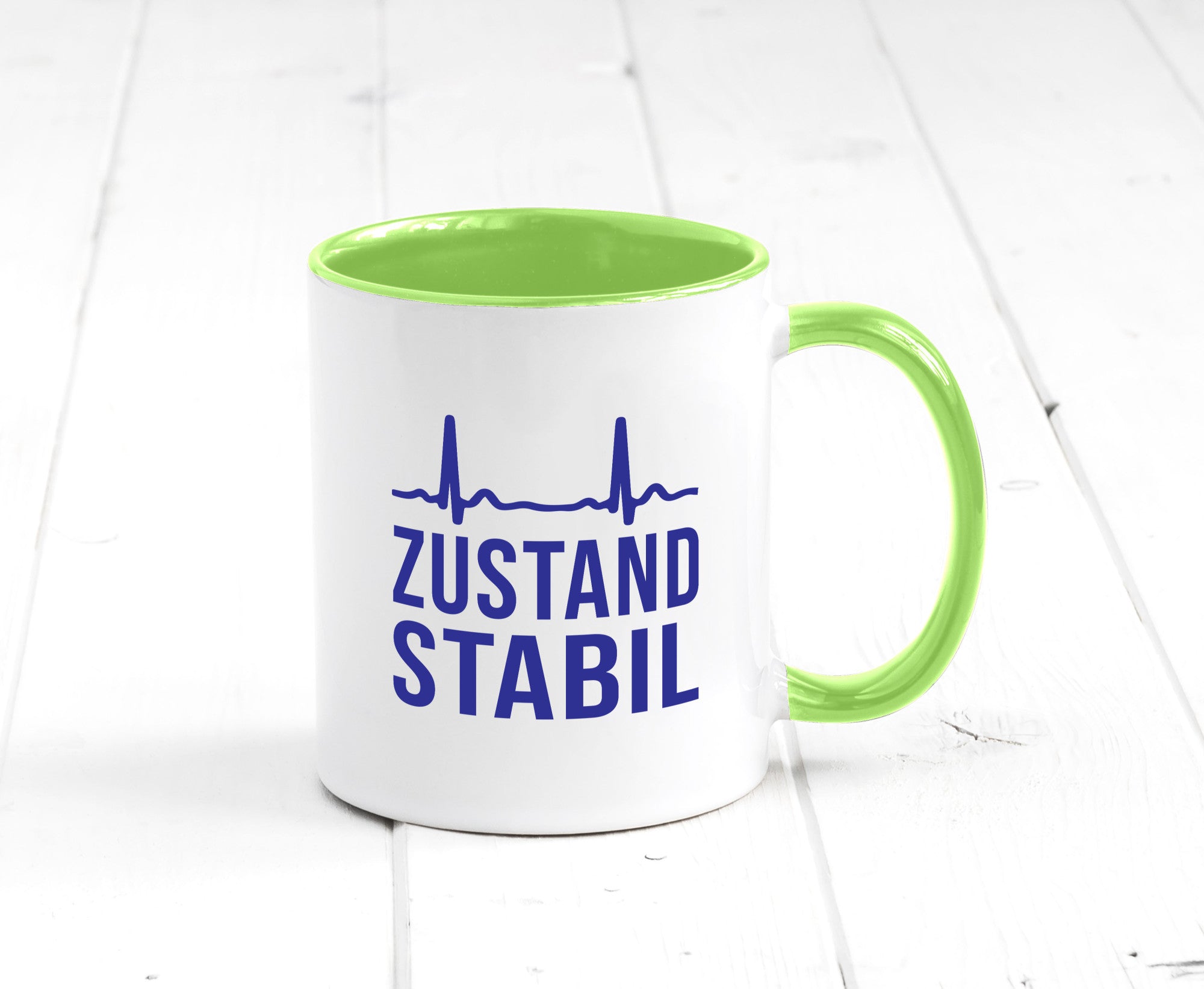 Zustand stabil | Herzschlag v2 Geschenk Humor Geschenkidee lustiger Spruch Tasse