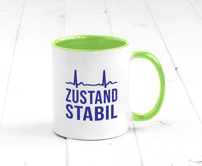 Zustand stabil | Herzschlag v2 Geschenk Humor Geschenkidee lustiger Spruch Tasse