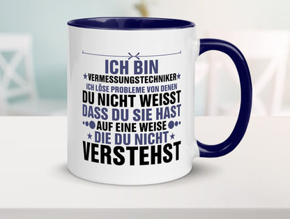 Löse Probleme: Vermessungstechniker | Techniker Humor Geschenkidee Tasse
