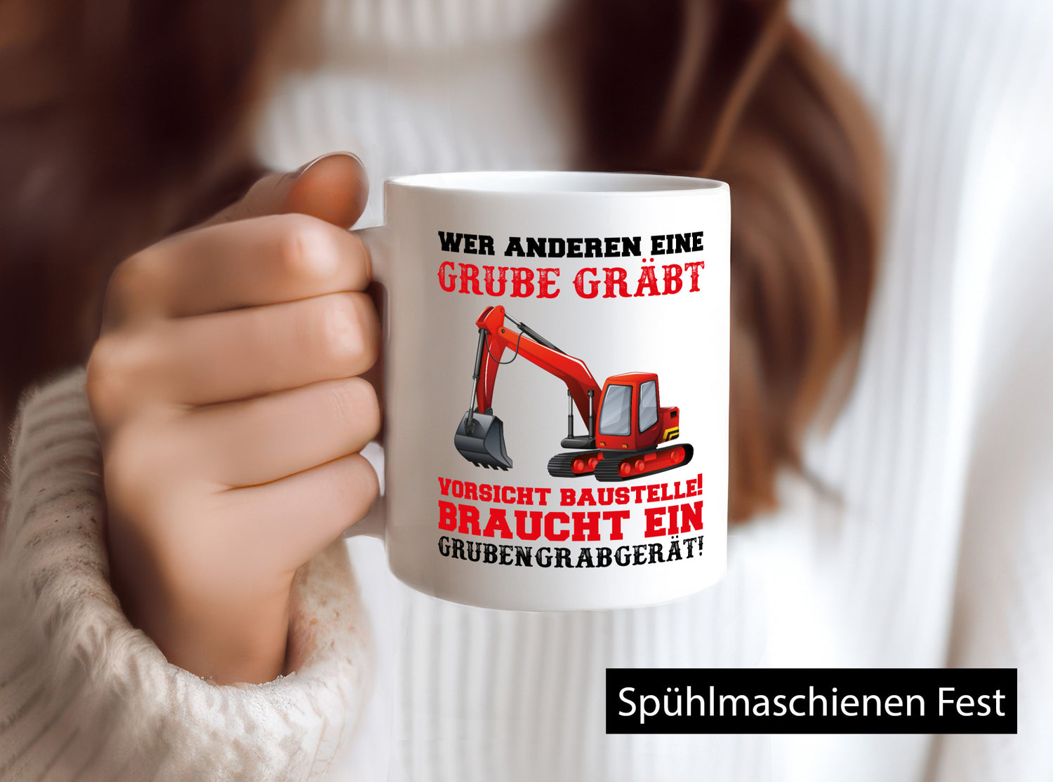 Bagger Tasse Humor Geschenkidee