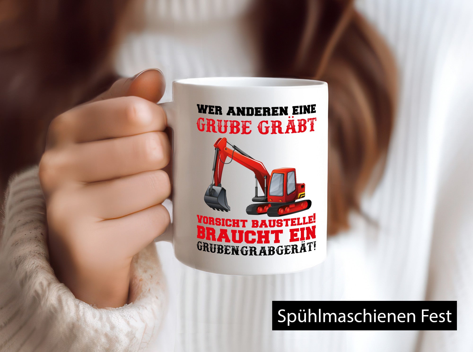Bagger Tasse Humor Geschenkidee
