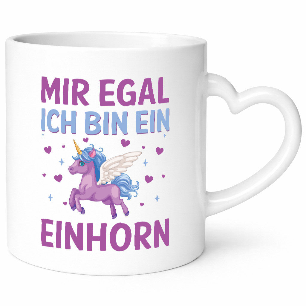 Mir egal, ich bin ein Einhorn| Herzen Geschenkidee Humor Tasse