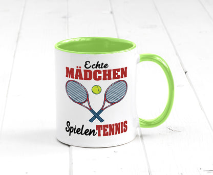 Echte Mädchen Spielen Tennis | Sport Geschenkidee Humor Tasse