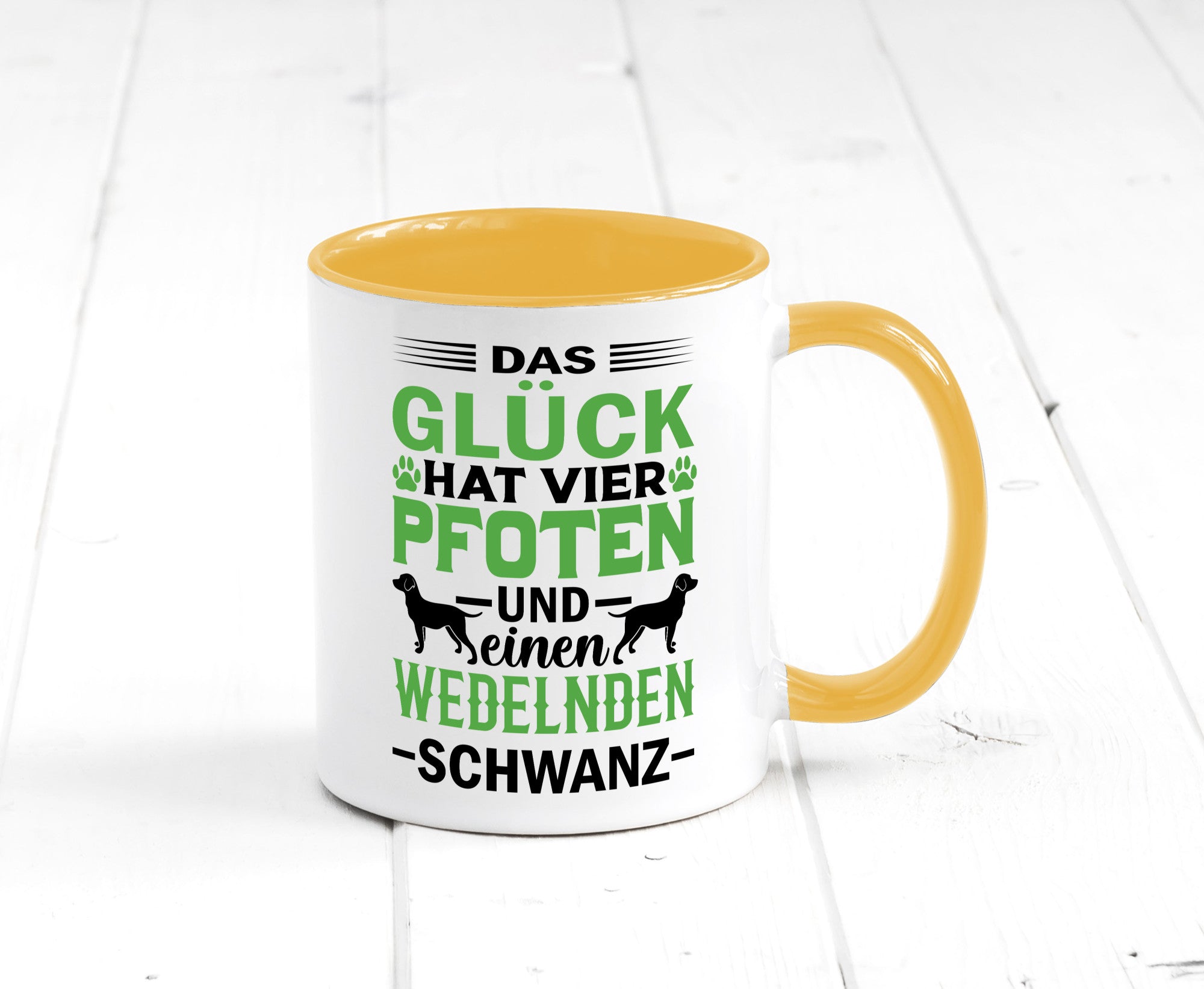 Das Glück hat 4 Pfoten | Hundeliebhaber Ich liebe Hunde Geschenk Tierliebhaber