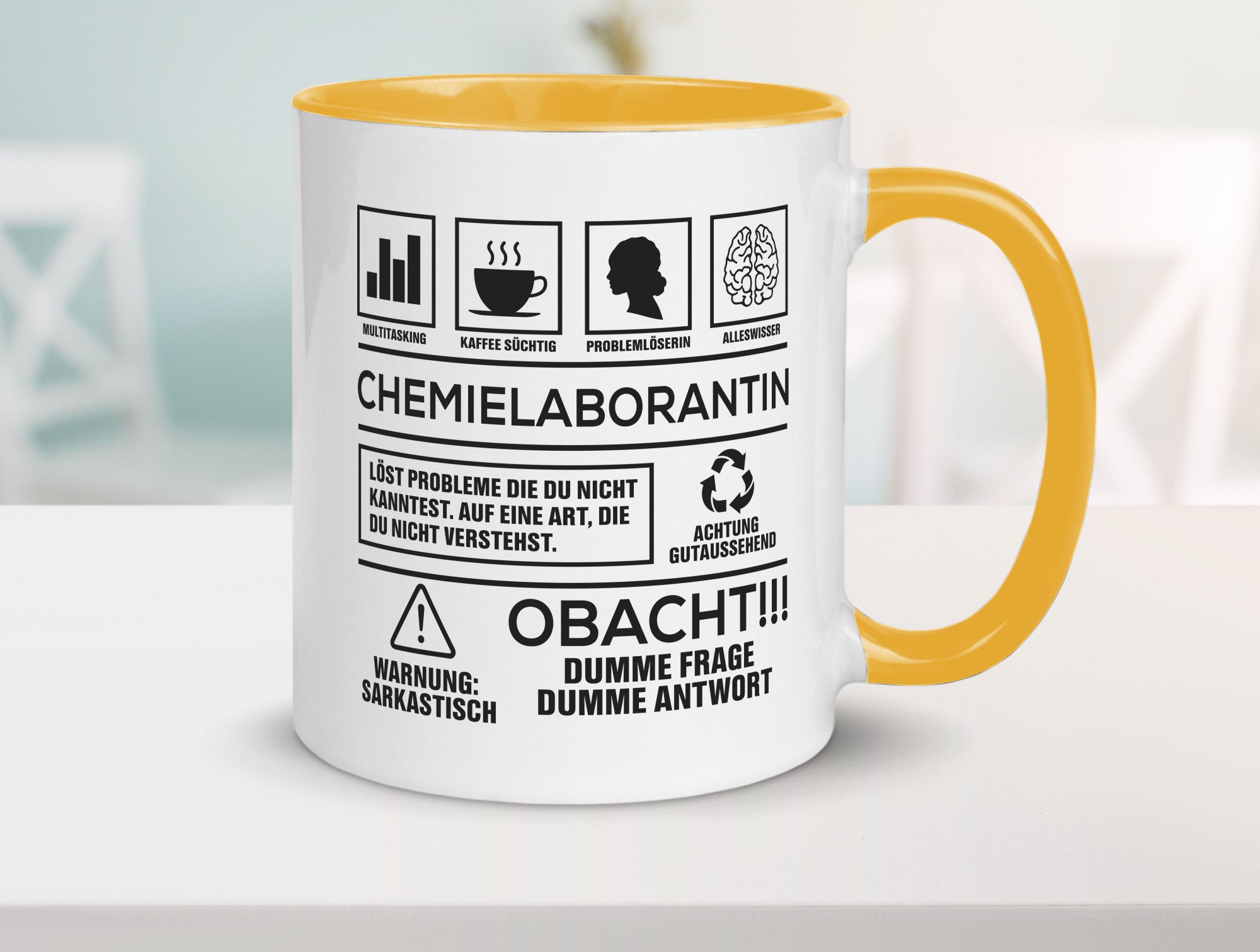 Achtung Probleme Chemielaborantin | Laborantin Chemie Geschenk Humor