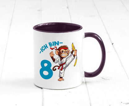 Ich bin 8 | 8. Geburtstag Karate Kampfsport Affe lustiger Spruch Geschenk