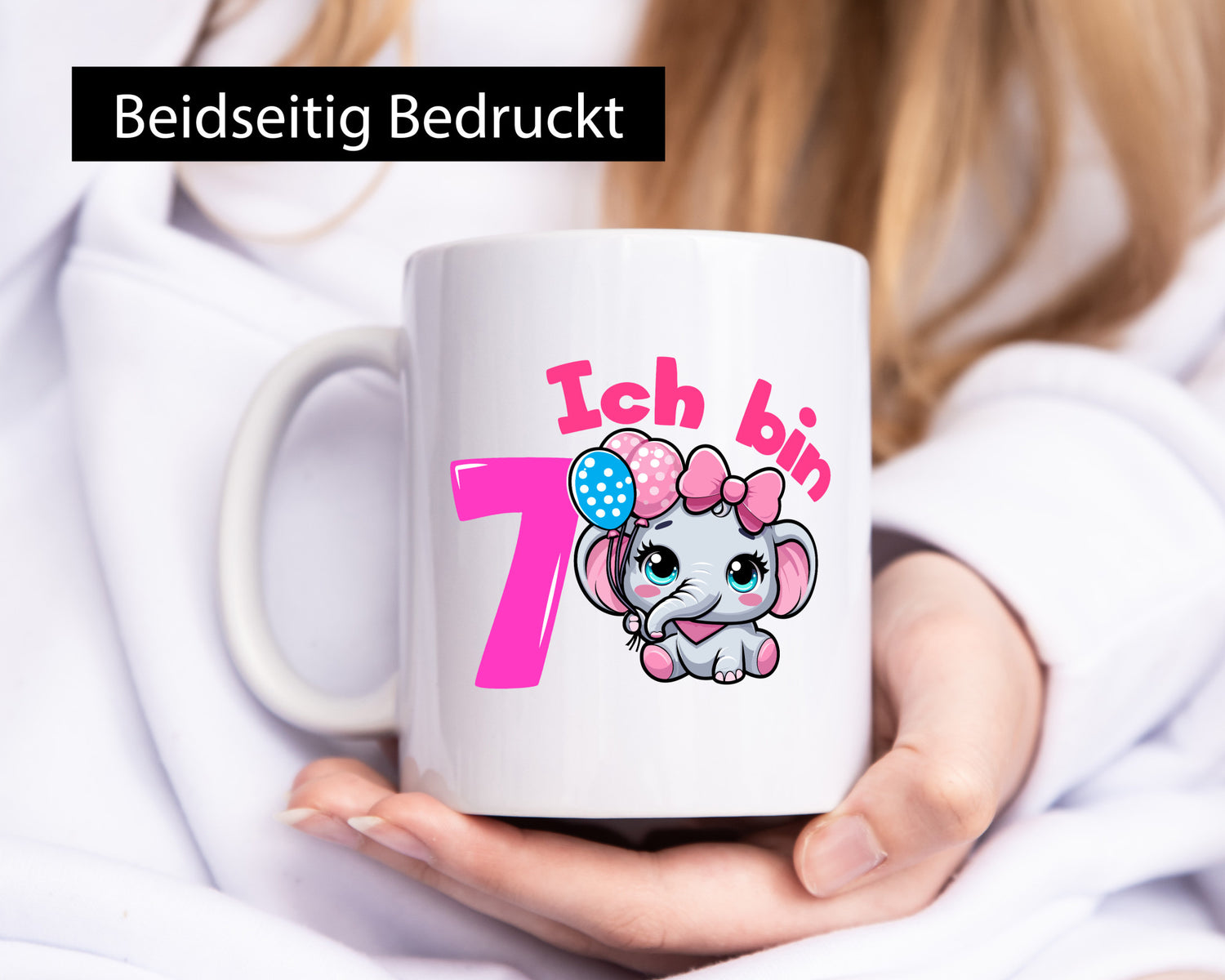 7. Geburtstag | 7 Jahre Elefant Mädchen Geschenk Geschenkidee lustiger Spruch