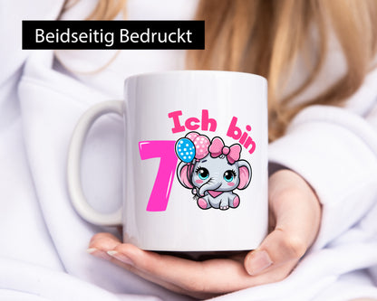 7. Geburtstag | 7 Jahre Elefant Mädchen Geschenk Geschenkidee lustiger Spruch