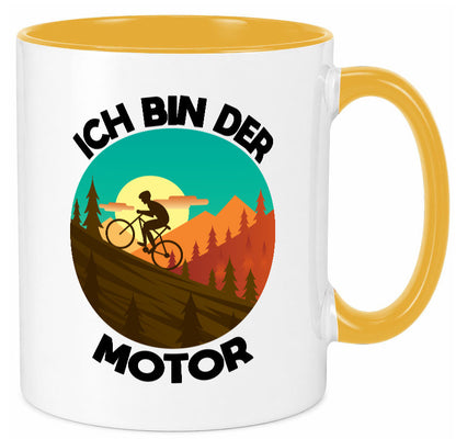 Ich bin der Motor | Mountainbiking Fahrrad Berge Geschenkidee Humor Tasse