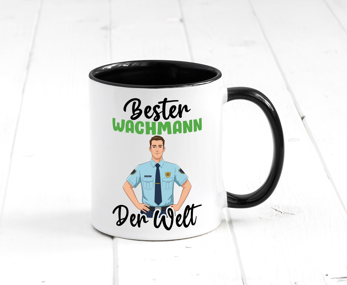 Bester Wachmann | Wachpersonal Nachtwächter v2 Geschenk Humor Geschenkidee Tasse