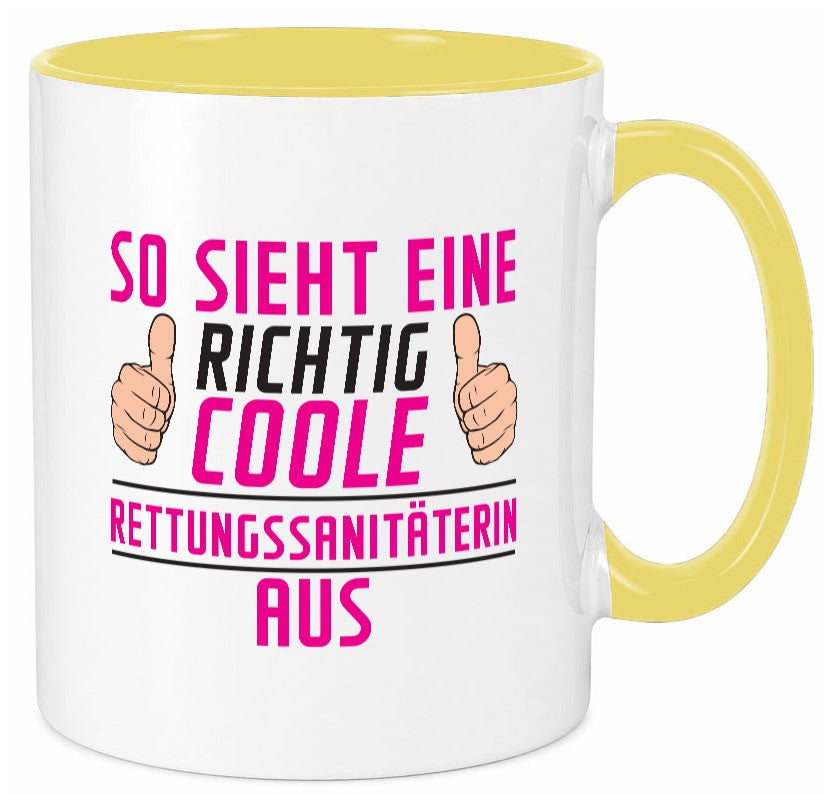 Richtig Coole Rettungssanitäterin | Sanitäter lustiger Spruch Geschenk Humor Tasse