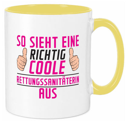 Richtig Coole Rettungssanitäterin | Sanitäter lustiger Spruch Geschenk Humor Tasse