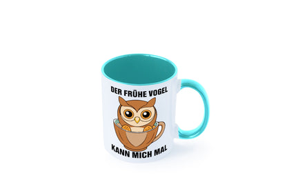 Der frühe Vogel kann mich mal | Eule Morgenmuffel v2 lustiger Spruch Geschenk
