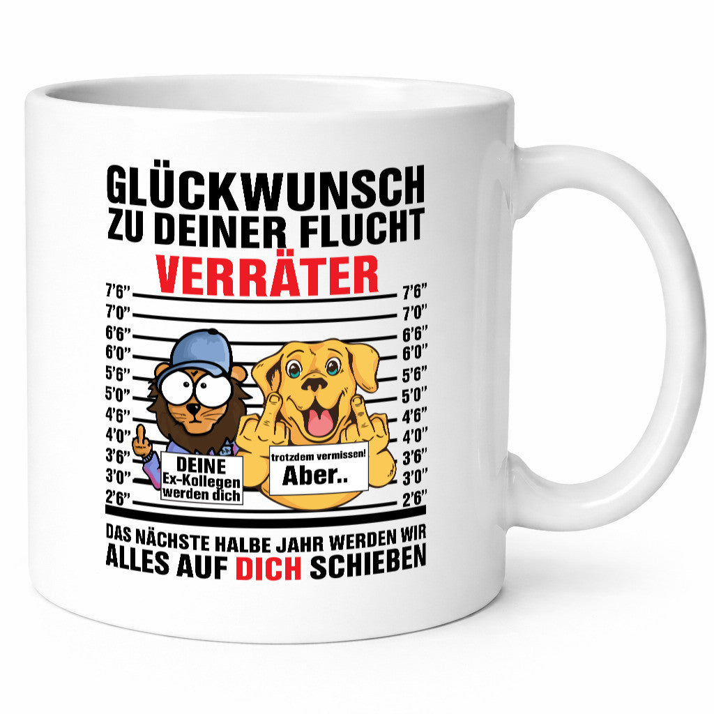 Glüchwunsch zur Flucht | Verräter Ex-Kollegen Humor Arbeit Kollegen Büro