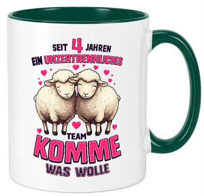4 Jahre Verheiratet | ein Team Ehepaar v2 Humor Geschenkidee Tasse