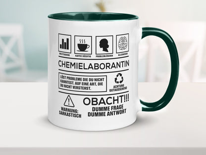 Achtung Probleme Chemielaborantin | Laborantin Chemie Geschenk Humor