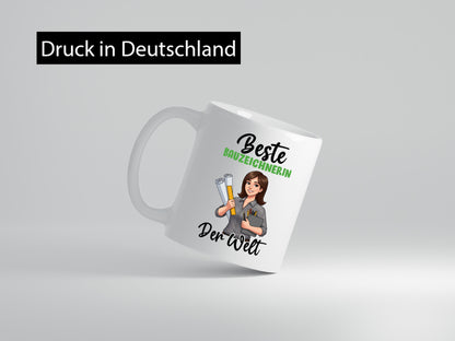 Beste Bauzeichnerin | Zeichnerin v2 lustiger Spruch Geschenk Humor Geschenkidee