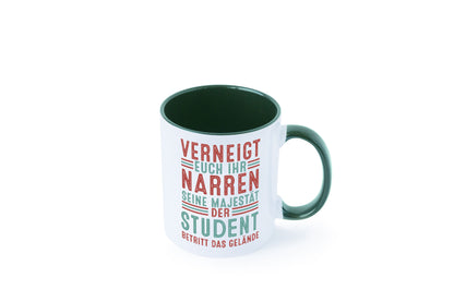 Verneigt euch: Student | Universität Uni Studium Geschenkidee Humor Tasse